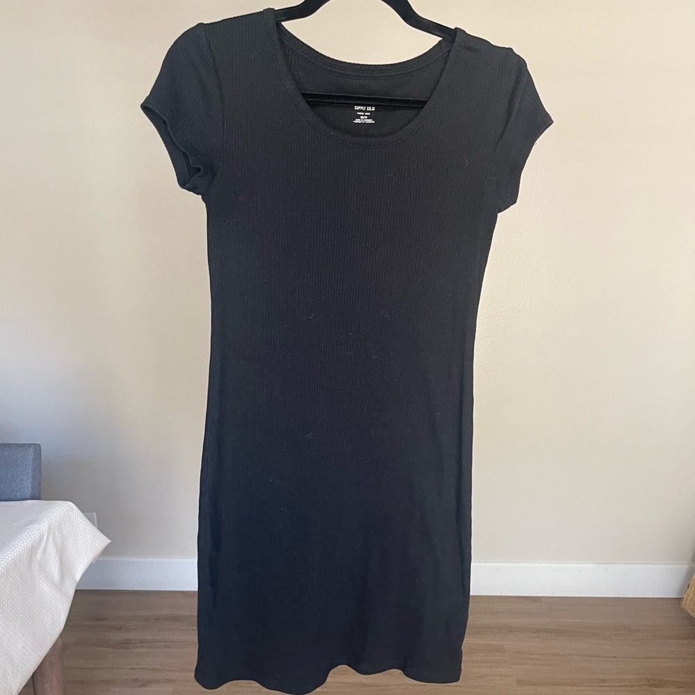 ribbed t shirt dress. looser fit for xs